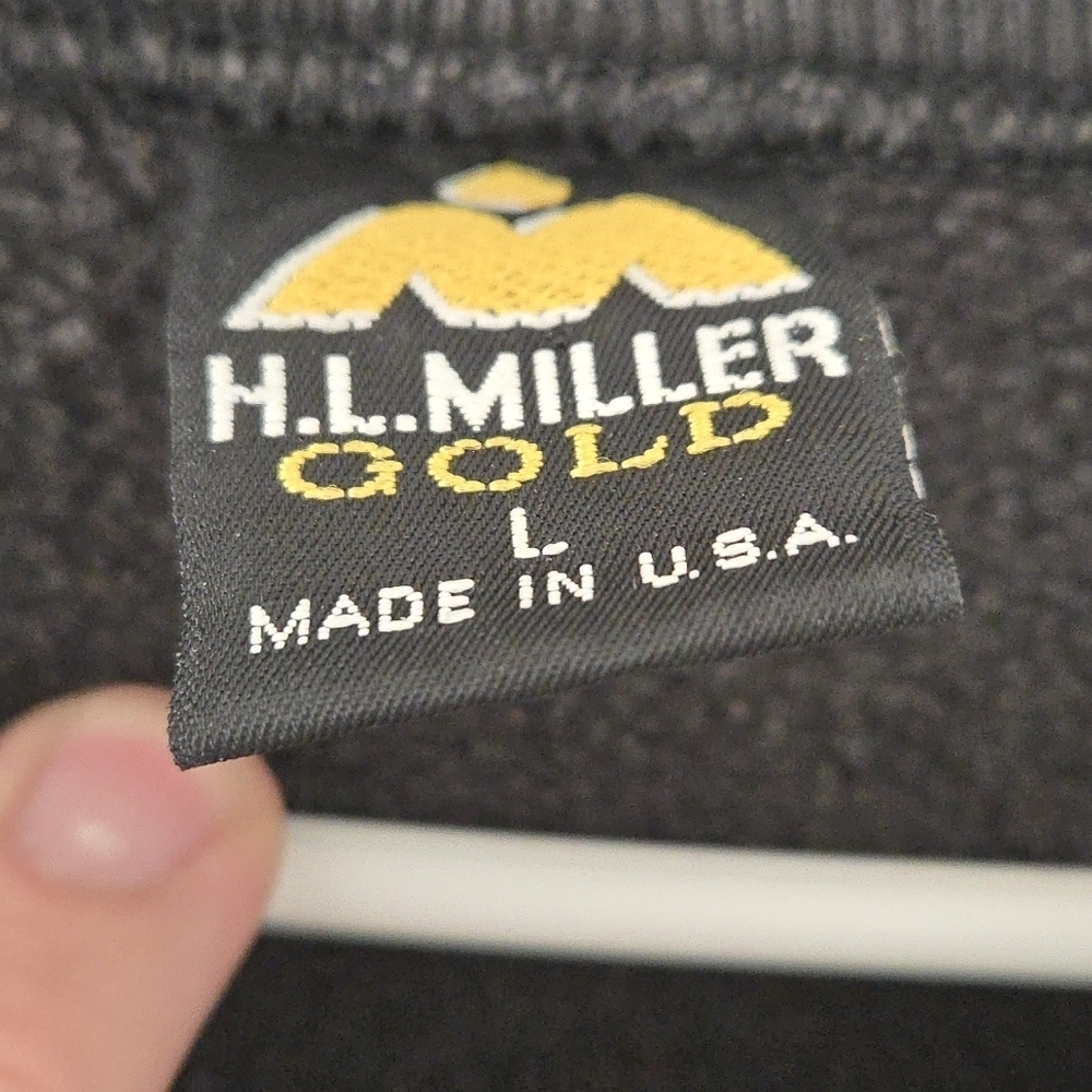 Vintage HL Miller Gold Eagle Pattern Animal Sweatshirt Mens Size Large Wings 90s - Picture 4 of 9
